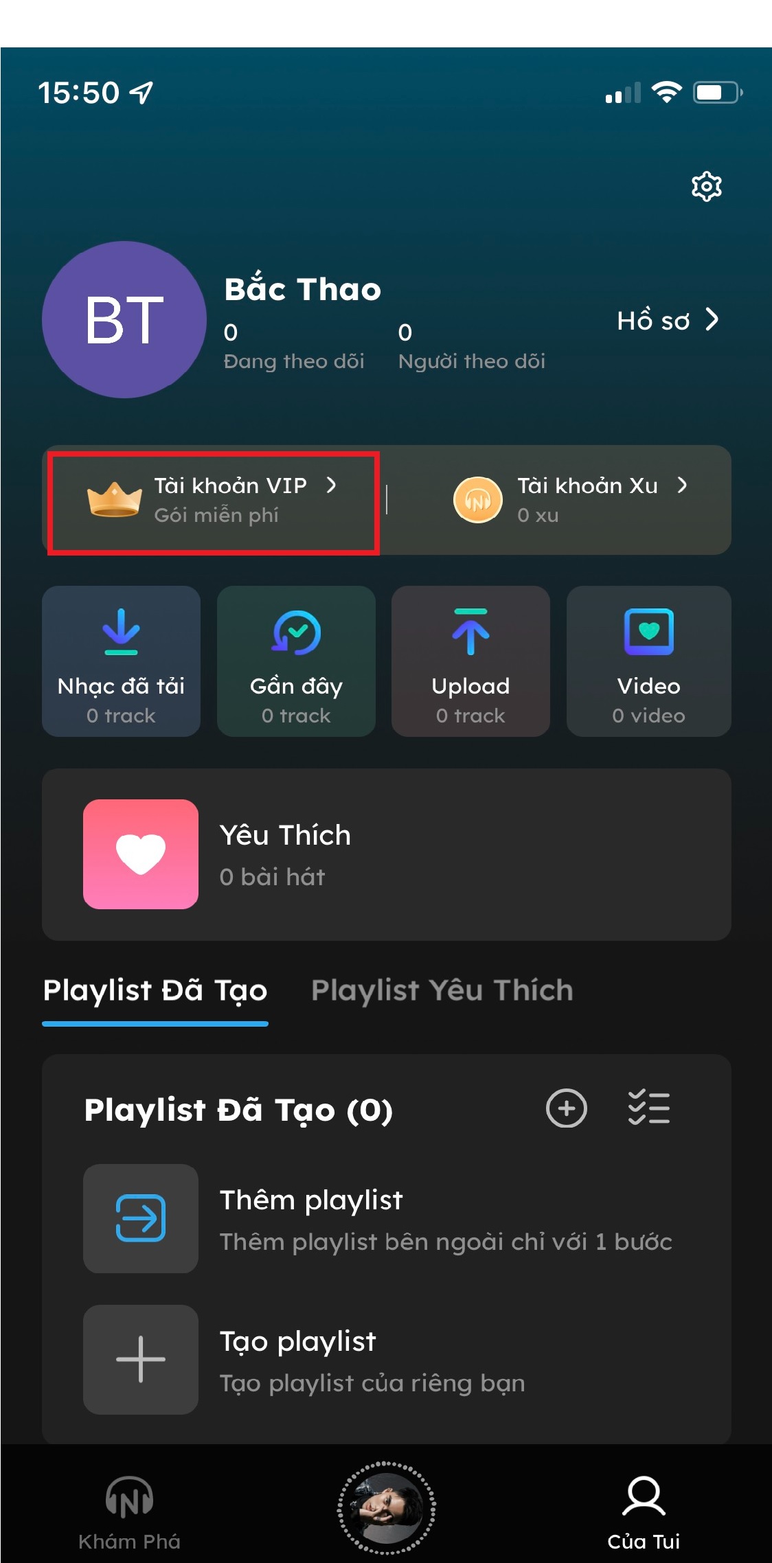 abc Hướng dẫn nâng cấp Nhaccuatui Vip nhanh chóng