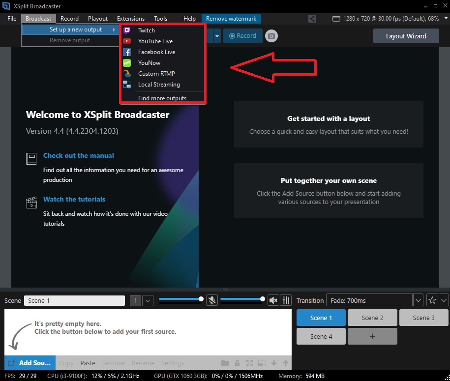 adasd Hướng dẫn livestream trên máy tính bằng XSPLIT