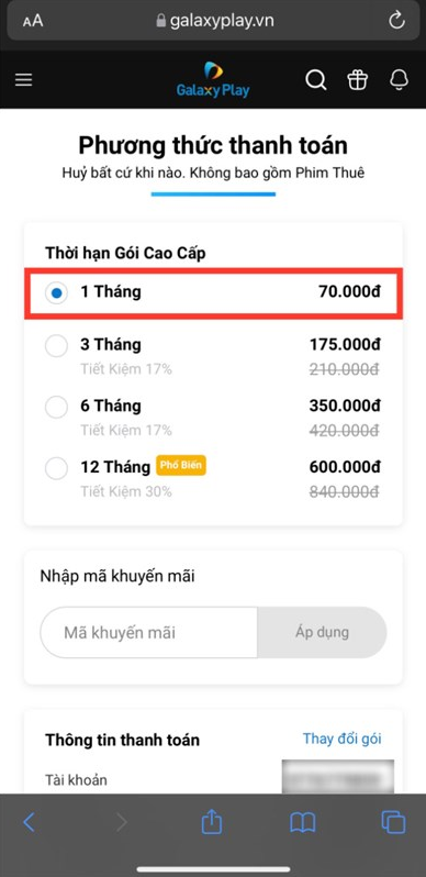 f2aef636 781a 4eaa bd52 41526900e267 Hướng dẫn nâng cấp gói cao cấp cho Galaxy Play