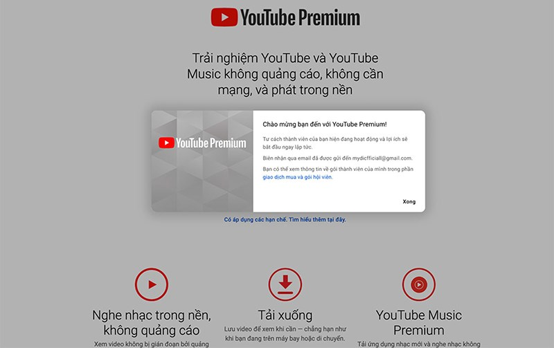 faa0491c 0482 4f8e 865c 9027b9d0c28b Hướng dẫn nâng cấp YouTube Premium đơn giản, nhanh chóng
