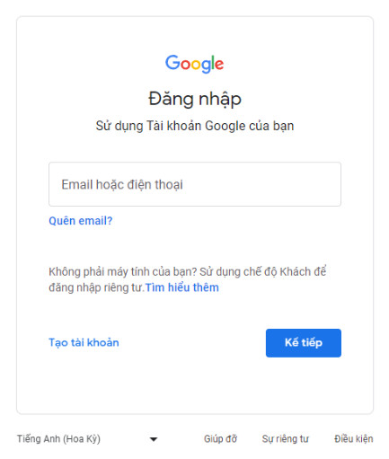 Truy cập vào google drive 