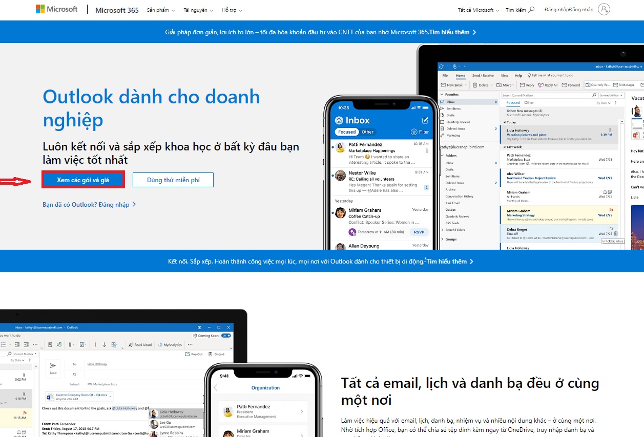 Hướng dẫn tải và cài đặt Outlook cho máy tính